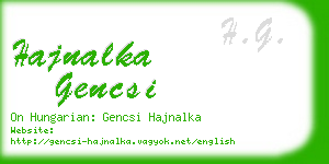 hajnalka gencsi business card